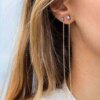 75707-fb2c40.jpg boucle d oreille chaine Aide 925 en argent Sterling longue chaîne gland goutte boucle d'oreille ligne cristal longue