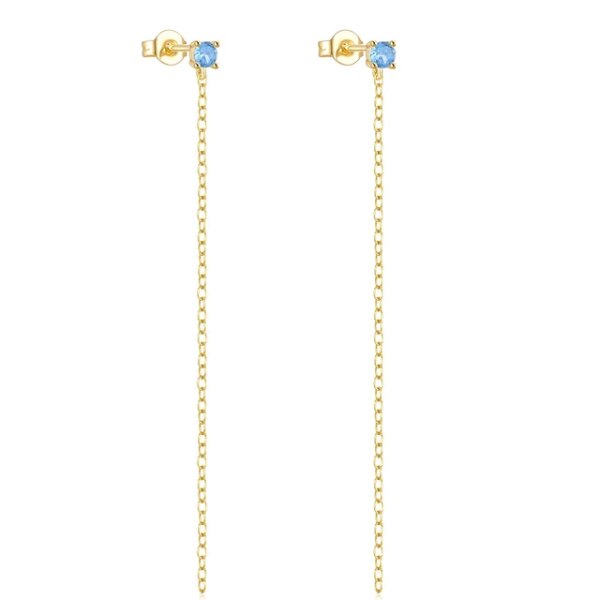 75709-69fedf.jpg boucle d oreille chaine Aide 925 en argent Sterling longue chaîne gland goutte boucle d'oreille ligne cristal longue