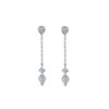 boucle d oreille chaine en argent Sterling 925 zircone, longues chaînes à pampilles pour femmes