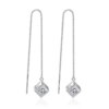 boucle d oreille chaine Élégant mode 925 Sterling Silver Cube amour fenêtre contre-indiqué conia