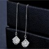boucle d oreille chaine Élégant mode 925 Sterling Silver Cube amour fenêtre contre-indiqué conia