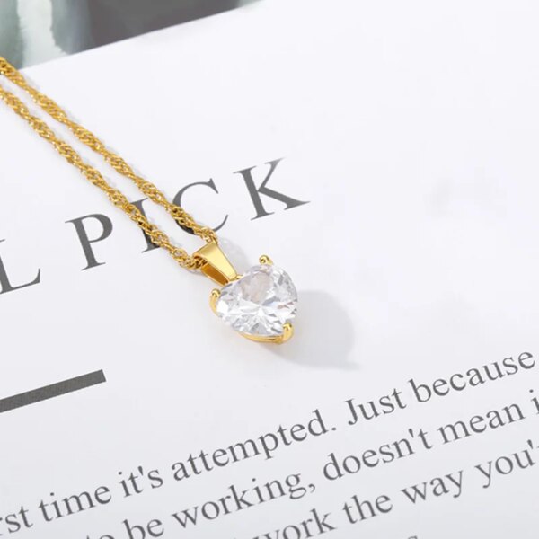 Collier femme Gothique en Forme de Cœur pour Femme et Ami, Pendentif en Acier Inoxydable