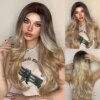 perruque cheveux naturels Ombre Couleur Synthétique