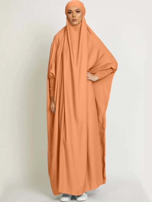 abaya femme JILBA-Caftan marocain pour femmes musulmanes, robe une pièce, niqab, tiens imar, Dubaï, Eid, Ramadan