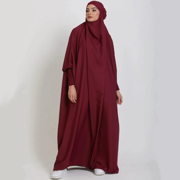 abaya femme JILBA-Caftan marocain pour femmes musulmanes, robe une pièce, niqab, tiens imar, Dubaï, Eid, Ramadan