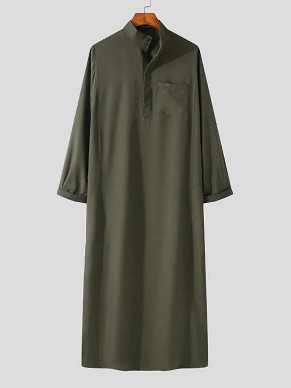 Abaya homme Vêtements musulmans à la mode pour hommes, Thobe Jubba, Robe à manches longues