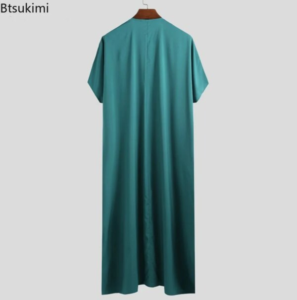Hommes Islamique Arabe Kaftan Vintage Solide À Manches Courtes adt Rétro