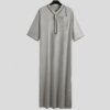 76588-53c77f.jpg Hommes Islamique Arabe Kaftan Vintage Solide À Manches Courtes adt Rétro