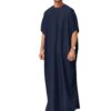 Hommes Islamique Arabe Kaftan Vintage Solide À Manches Courtes adt Rétro