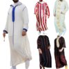 Abaya homme Robe musulmane Jubba Thobe pour hommes, vêtements à capuche, Kaftan Abaya
