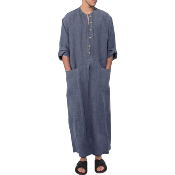 Abaya homme Robe musulmane Jubba Thobe pour hommes, vêtements à capuche, Kaftan Abaya