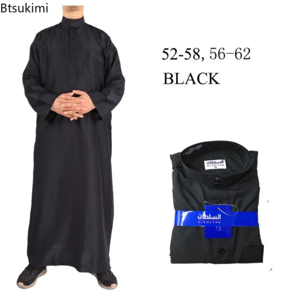 Abaya homme Kaftan arabe musulman du Moyen-Orient pour hommes, manches longues 2023