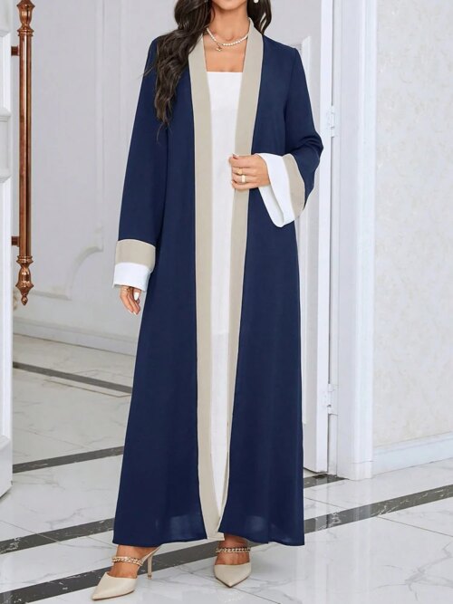Robe musulmane à manches longues pour femmes, cardigan arabe, caftan marocain