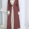 76967-95a401.jpg Robe musulmane à manches longues pour femmes, cardigan arabe, caftan marocain