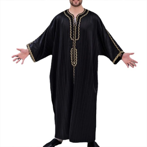 Abaya homme Robe musulmane Jubba Thobe pour hommes, vêtements à capuche, Kaftan Abaya