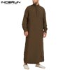 76991-244c6c.jpg Abaya homme – Kaftan arabe islamique pour hommes, vêtements Vintage à manches longues