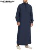 76991-6ccb3f.jpg Abaya homme – Kaftan arabe islamique pour hommes, vêtements Vintage à manches longues