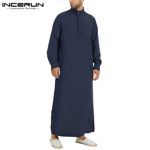 76991-6ccb3f.jpg Abaya homme – Kaftan arabe islamique pour hommes, vêtements Vintage à manches longues