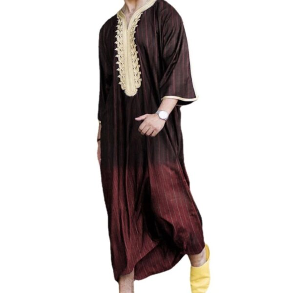 Abaya homme Robe musulmane Jubba Thobe pour hommes, vêtements à capuche, Kaftan Abaya