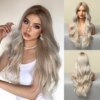 perruque Body Wave synthétique rouge longue