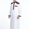 Abaya homme Robe traditionnelle Jubba Thobe adt pour hommes, col montant, robe longue, caftan
