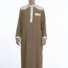 Abaya homme Robe traditionnelle Jubba Thobe adt pour hommes, col montant, robe longue, caftan