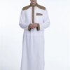 Abaya homme Robe traditionnelle Jubba Thobe adt pour hommes, col montant, robe longue, caftan