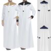 77280-acb0ff.jpg Abaya homme Robe traditionnelle musulmane pour hommes, couleur contrastée
