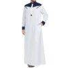 Abaya homme Robe traditionnelle musulmane pour hommes, couleur contrastée