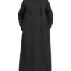 Abaya homme – Robe islamique Jubba Thobe à manches longues, chemises à capuche