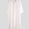 Abaya homme – Robe islamique Jubba Thobe à manches longues, chemises à capuche