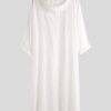 Abaya homme – Robe islamique Jubba Thobe à manches longues, chemises à capuche