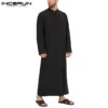 77459-425264.jpg Abaya homme – Kaftan à manches longues pour hommes musulmans, couleur unie