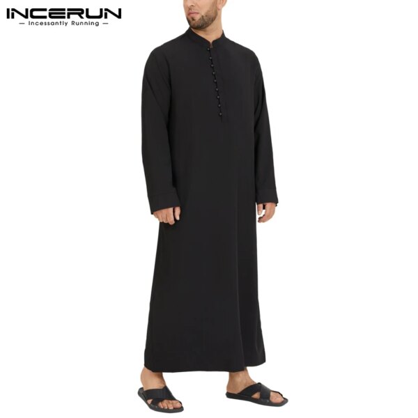 77459-425264.jpg Abaya homme – Kaftan à manches longues pour hommes musulmans, couleur unie