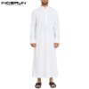 77459-58e9ed.jpg Abaya homme – Kaftan à manches longues pour hommes musulmans, couleur unie