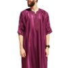 abaya homme Robe arabe ethnique à manches longues pour hommes, vêtements islamiques