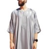 abaya homme Robe arabe ethnique à manches longues pour hommes, vêtements islamiques