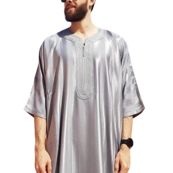 abaya homme Robe arabe ethnique à manches longues pour hommes, vêtements islamiques