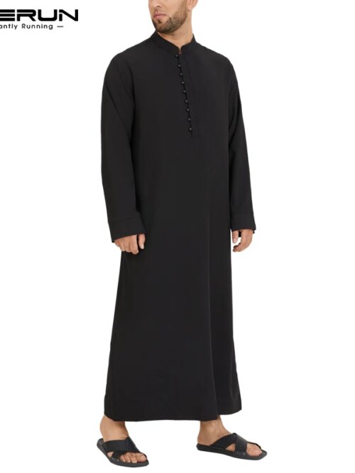 abaya homme Islamique pour Homme Musulman Jubba Thobe à Manches sulf