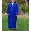 Abaya homme Robe musulmane à manches mi-longues pour hommes, bande verticale