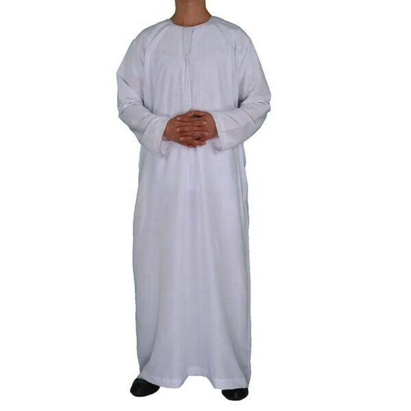 abaya homme Robe musulmane blanche pour hommes, Kaftan islamique, Arabie saoudite