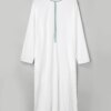Abaya homme Robe musulmane à manches mi-longues pour hommes, bande verticale