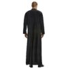 abaya homme – Robe musulmane brodée à col montant pour hommes, Robe islamique à manches longues