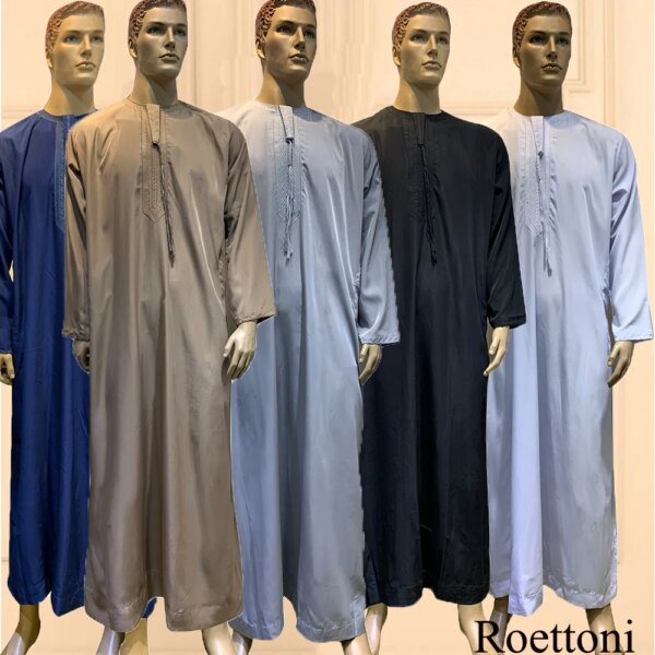 abaya homme Manches longues Aman Abaya 1 pièce Jubba Thobe pour hommes caftan Pakistan