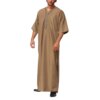 77728-3d692e.jpg abaya homme Thobe pour homme musulman, robe du milieu, chemise musulmane saoudienne, col montant
