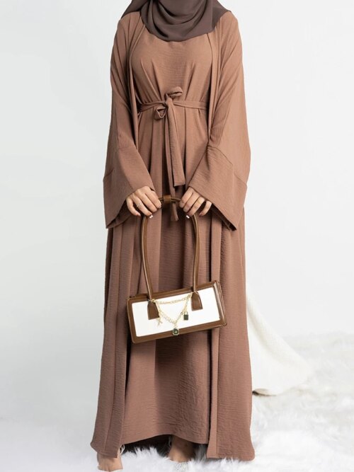abaya femme Ensemble musulman 2 pièces Abaya pour femmes, ramadan, dubaï