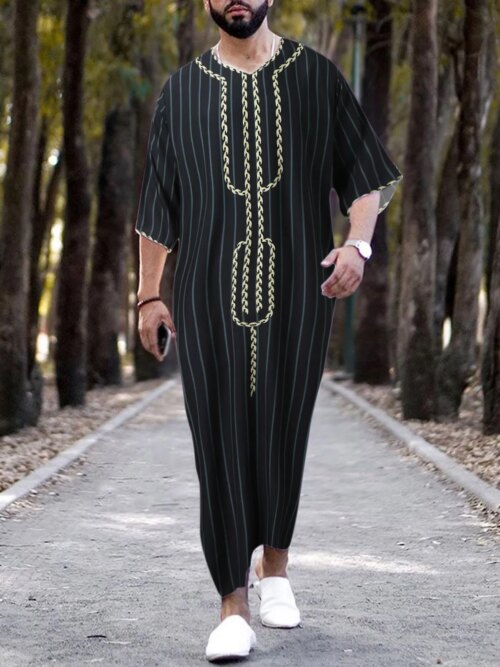 abaya homme -Robe Longue pour Homme, Vêtement Islamique pour Ramadan