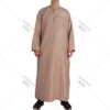 abaya homme Caftan à Manches sulfet Col Ras du Cou pour Homme, Mode Musulmane