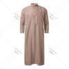 abaya homme Caftan à Manches sulfet Col Ras du Cou pour Homme, Mode Musulmane