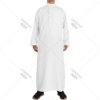 abaya homme Caftan à Manches sulfet Col Ras du Cou pour Homme, Mode Musulmane